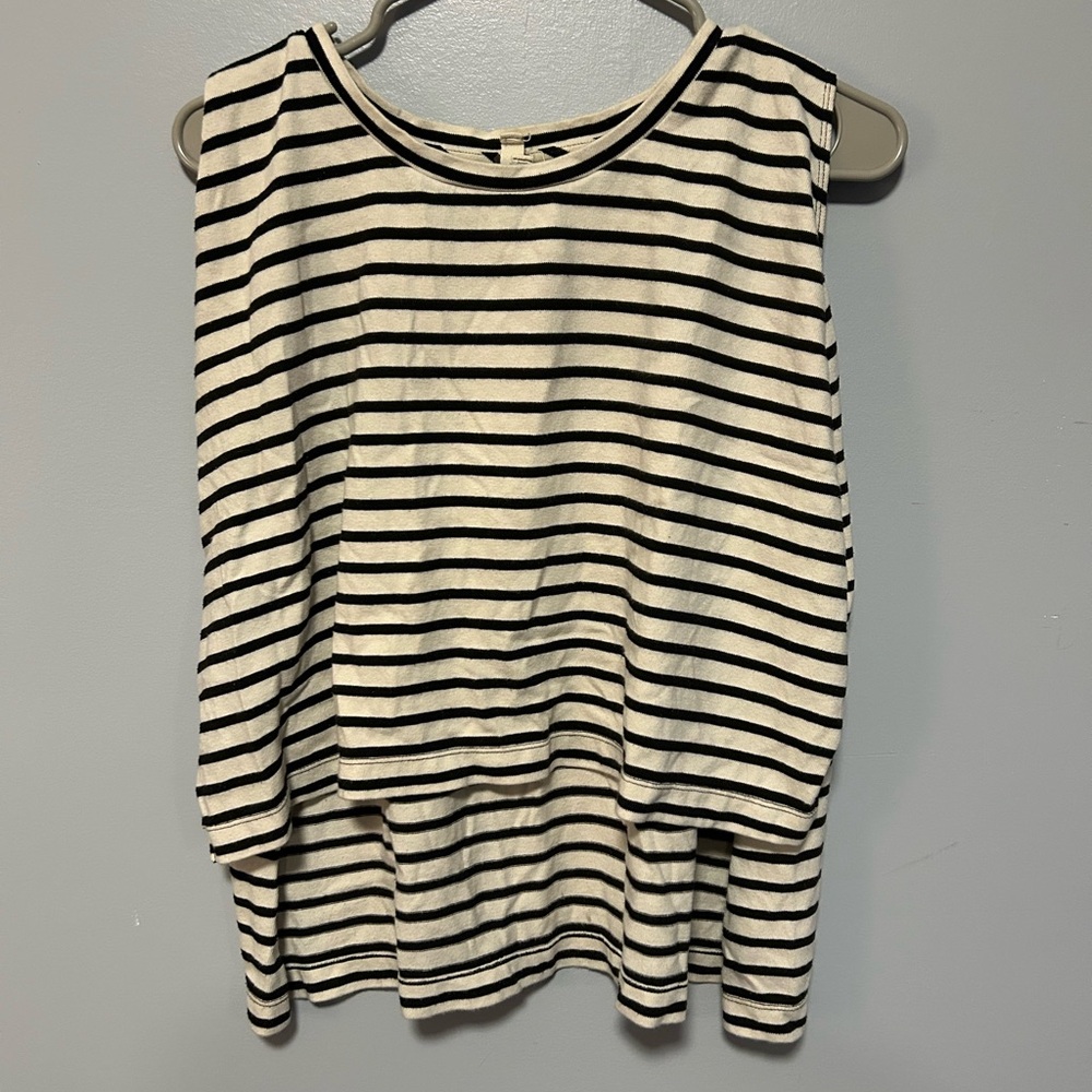 Free people stripe high low tank